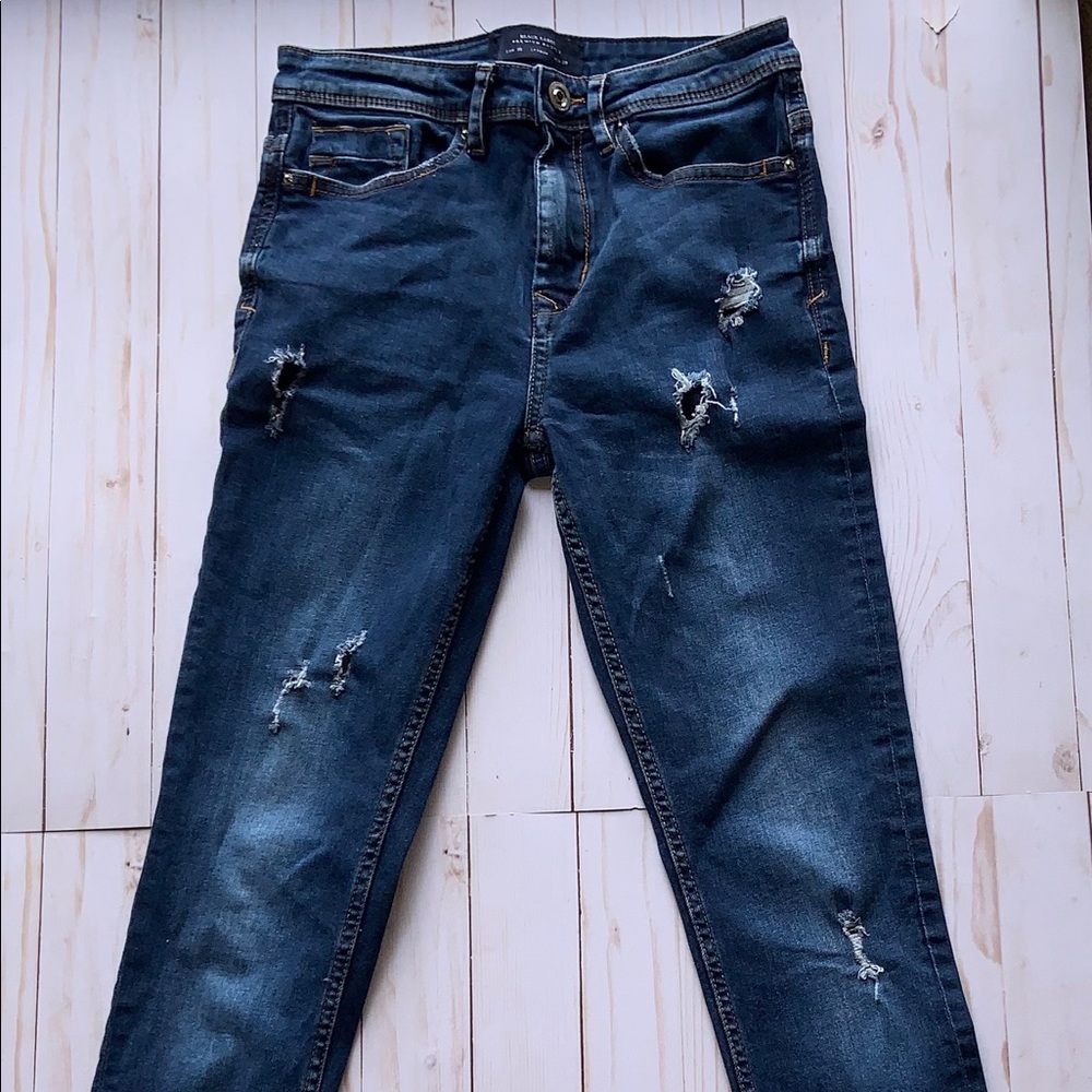 Jeans BLACK LABEL Dark blue ripped  29 Mex Eur 36